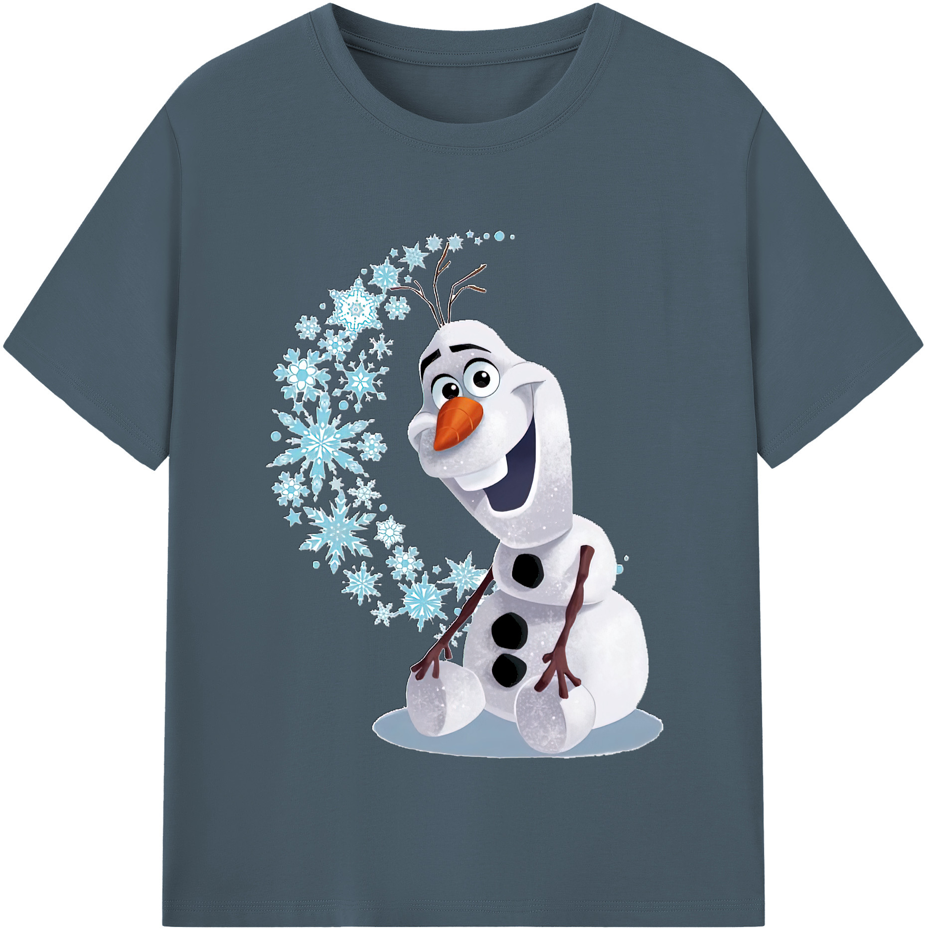 （画像用） アナと雪の女王 アンナ エルサ Frozen Anna Elsa 綿100％半袖Tシャツ（フロントプリント）
